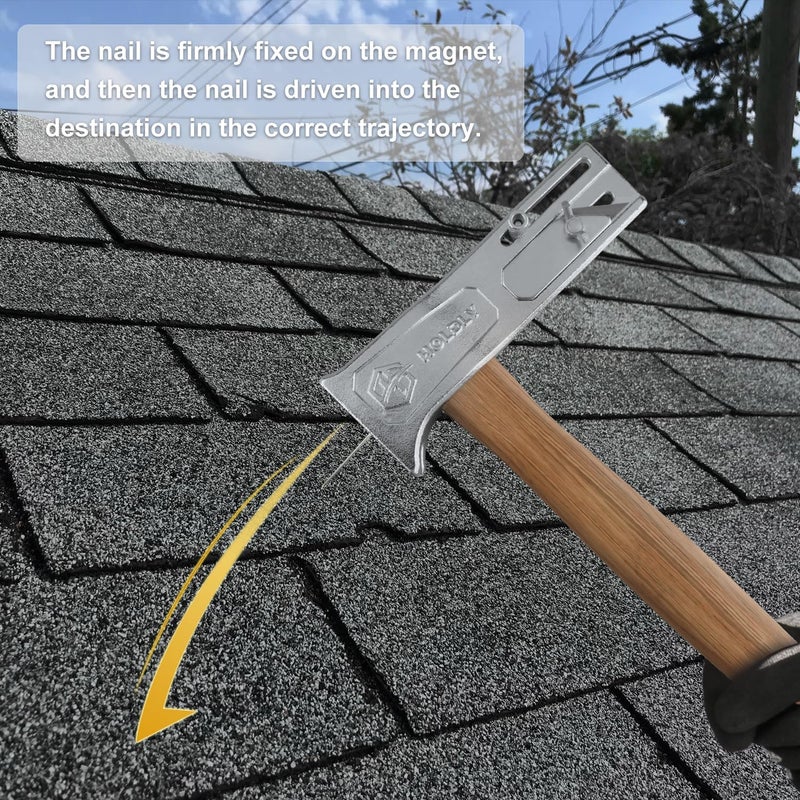 Holdly Magnetic Roofing Hammer, Multifunctional Magnet Roofing Hatchet,A Magical Roofing Tool for Quick Installation of Roofing Nails and Felt Hats - Image 3